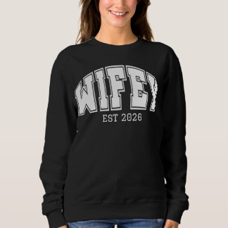 Sudadera Personalized Wifey, Sports font design