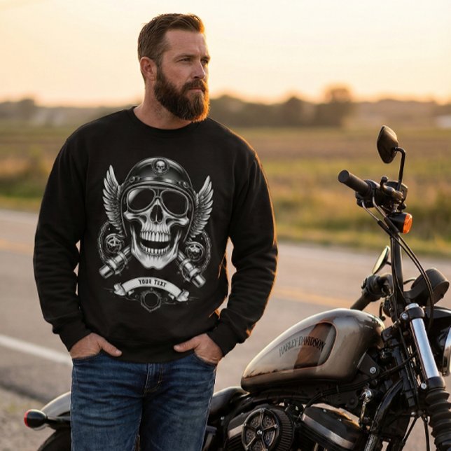 Sudadera Personalized Winter Biker Skull Motorcycle (Subido por el creador)