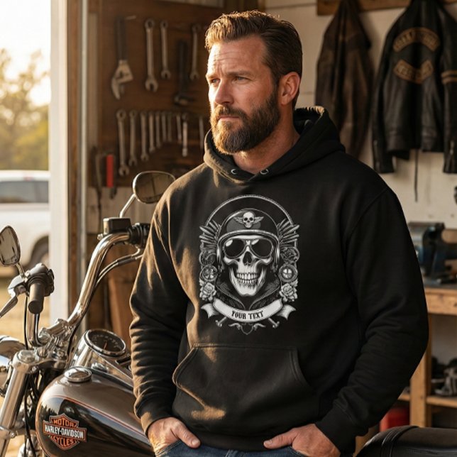 Sudadera Personalized Winter Biker Skull Motorcycle (Subido por el creador)