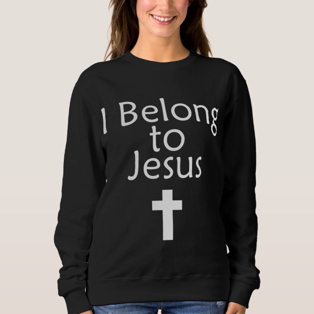 Sudadera Pertenezco a Jesús Cristiano Religioso (Anverso)