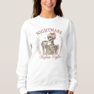 Sudadera Pesadilla antes del café - Café esqueleto para beb