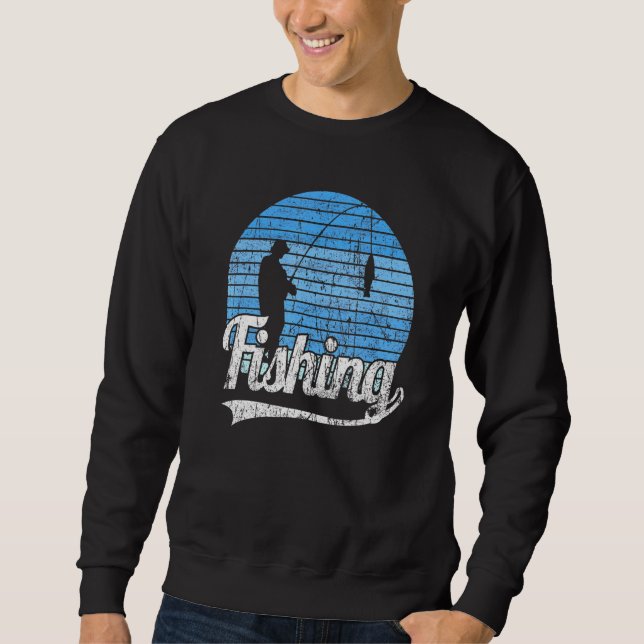 Sudadera Pesca al aire libre Retro Fisher Rod Pescado Vinta (Anverso)