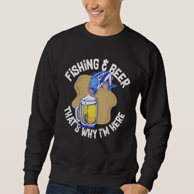 Sudadera Pesca Cerveza Alcohol Chiste Pun (Anverso)