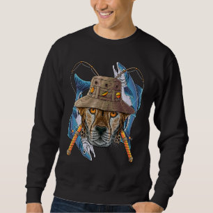 Sudadera Pesca Cheetah Pescador al aire libre Animal Cute F