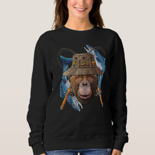 Sudadera Pesca Chimpanzee Pescador Al Aire Libre Animal Cut