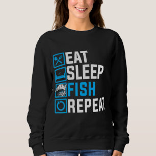 Sudadera Pesca Comer Pescado de Sueño Repetido