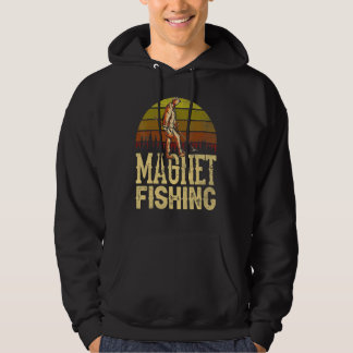 Sudadera Pesca con imán Retro Metal Tesoro Cazador Pescador