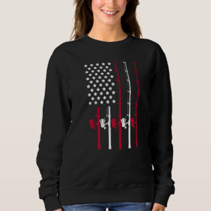 Sudadera Pesca Con Pescador De Bandera Estadounidense 4 De