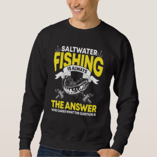 Sudadera Pesca de agua salada diciendo