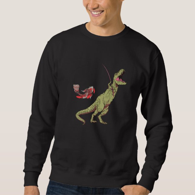 Sudadera Pesca De Dinosaurios Rex Para Niños (Anverso)