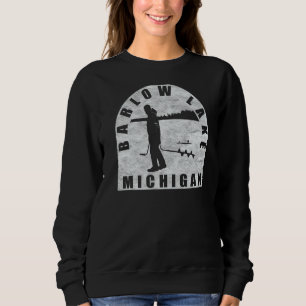 Sudadera Pesca de hielo en el lago Barlow Michigan