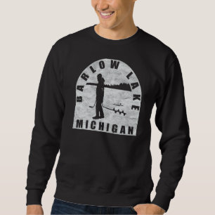 Sudadera Pesca de hielo en el lago Barlow Michigan