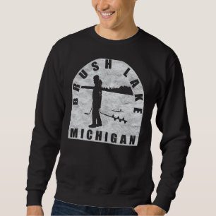 Sudadera Pesca de hielo en el lago Brush Michigan