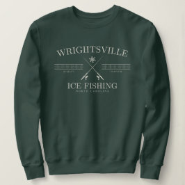 Sudadera Pesca de hielo en la playa de Wrightsville, Caroli