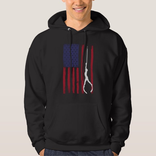 Sudadera Pesca de la bandera de los Estados Unidos de Améri (Anverso)