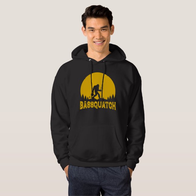 Sudadera Pesca de la luna completa de Bassquatch Bigfoot Sa (Anverso completo)