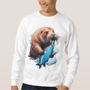 Sudadera Pesca De Las Vías En El Mar