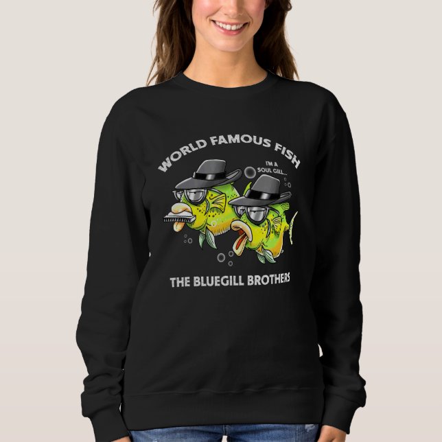 Sudadera Pesca de los divertidos Blues Music Bluegill Broth (Anverso)