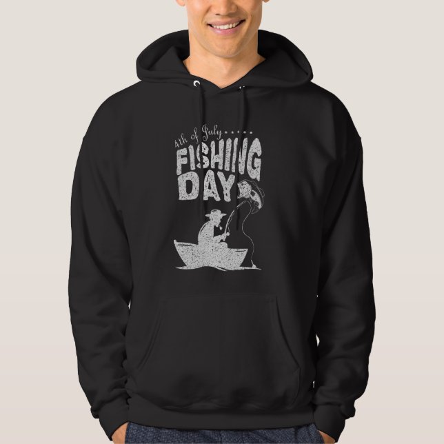 Sudadera Pesca De Mosca 4 De Julio Día De Pesca Patr Pescad (Anverso)
