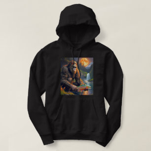 Sudadera Pesca de trucha de pie en luna