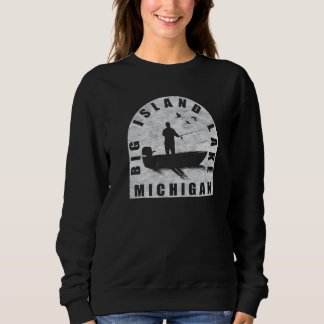 Sudadera Pesca en el lago Big Island Michigan