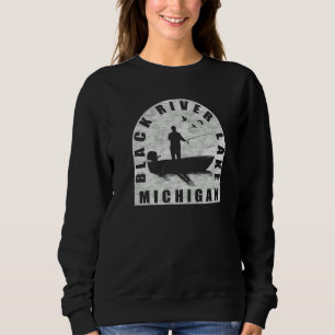Sudadera Pesca en el lago Black River Michigan