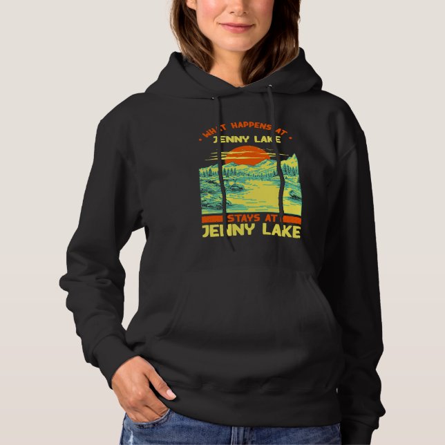 Sudadera Pesca en el lago Camping Vacaciones Jenny Lake (Anverso)