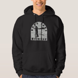 Sudadera Pesca en hielo en Bass Lake Michigan