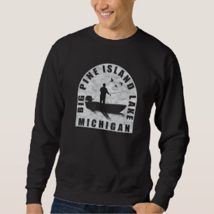Sudadera Pesca en lago de la isla Big Pine Michigan