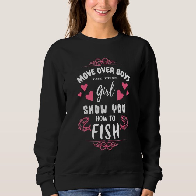 Sudadera Pesca Para Chicas - Trasladar A Los Niños (Anverso)