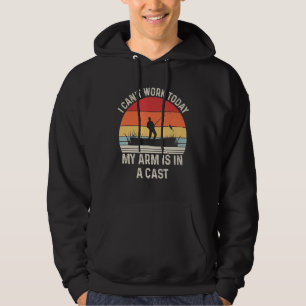 Sudadera Pesca que no puedo trabajar hoy mi brazo está en u