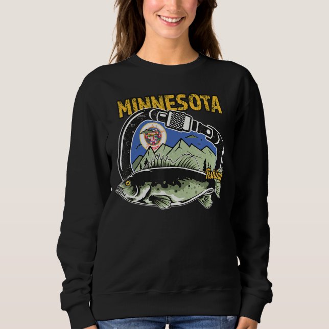 Sudadera Pesca Retro Carabiner Michigan (Anverso)