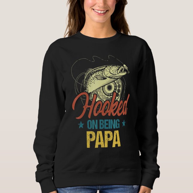 Sudadera Pesca Retro Con El Hombre Como Papa (Anverso)