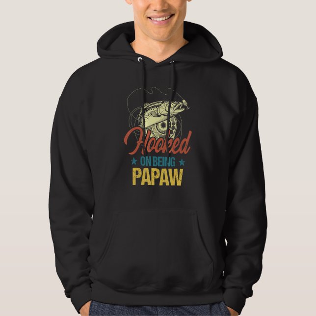 Sudadera Pesca Retro Con El Papas Para Los Hombres (Anverso)