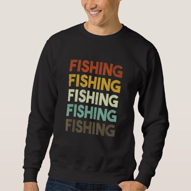 Sudadera Pesca retro estilo pez de los años 80 (Anverso)