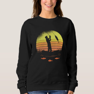 Sudadera Pesca Retro Sunset Love To Fish For Dad
