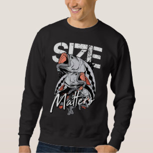 Sudadera Pesca Tamaño Materia Gran Pescado Angler Pun Guay