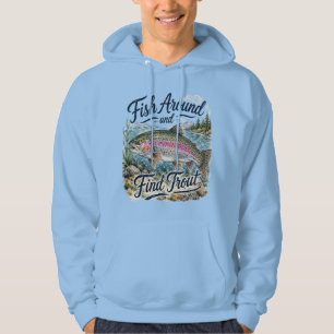 Sudadera Pescadear y Encuentra Trucha Frase Divertida Pesca