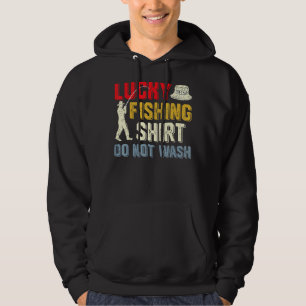 Sudadera Pescado afortunado Tee Gracioso Pesca Diciendo Hom