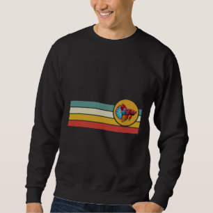 Sudadera Pescado Amanecer De Estilo Retro Vintage Molesto T