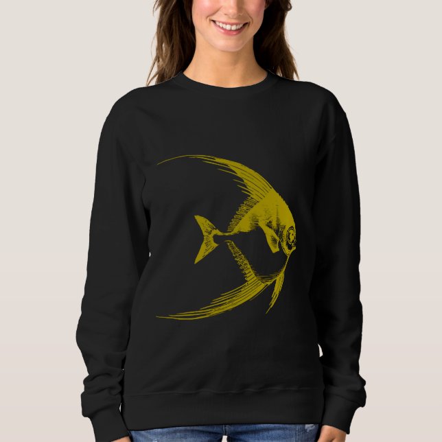 Sudadera Pescado amarillo del océano (Anverso)
