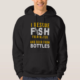 Sudadera Pescado Antes Del Agua Y Cerveza Frente A Frascos