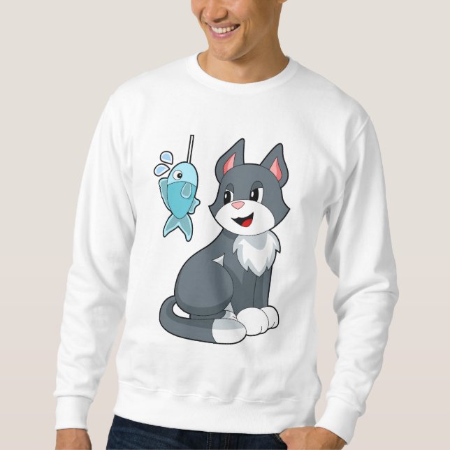 Sudadera Pescado de cebo de gato (Anverso)