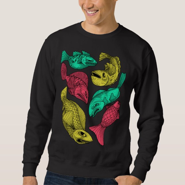 Sudadera Pescado de color (Anverso)