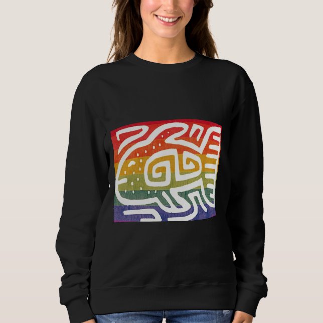 Sudadera Pescado de color Iris (Anverso)