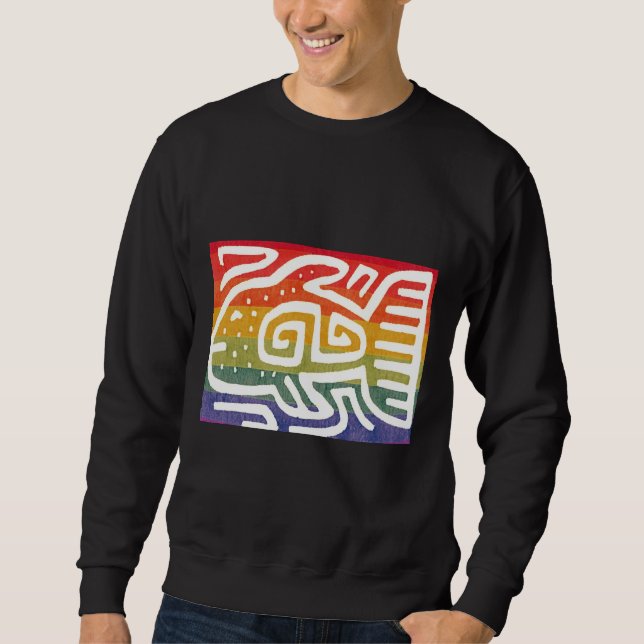 Sudadera Pescado de color Iris (Anverso)