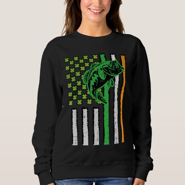 Sudadera Pescado de la bandera norteamericana de Irlanda St (Anverso)