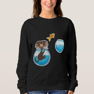 Sudadera Pescado de oro escapa negro