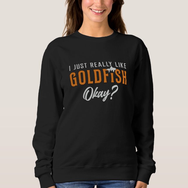 Sudadera Pescado de oro me gusta mucho el pez dorado (Anverso)