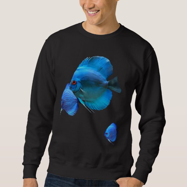 Sudadera Pescado de peces de piel azul (Anverso)